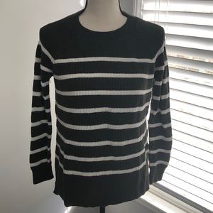 Old Navy green and white striped sweater